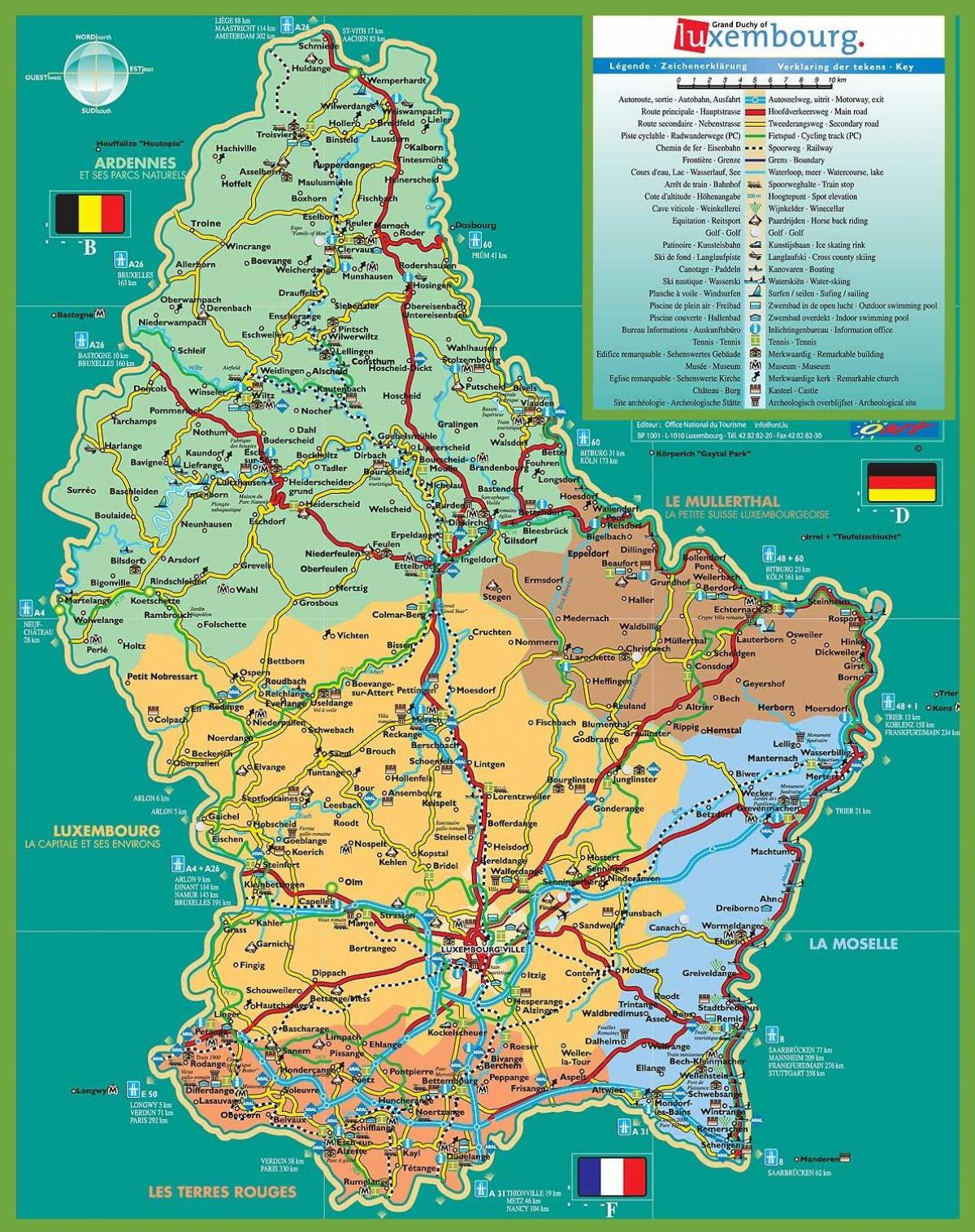 Люксембург забележителности карта