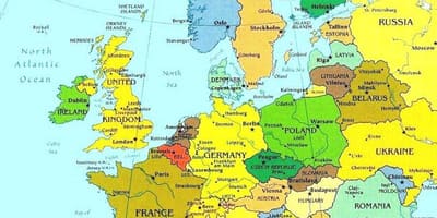 Карта на Люксембург и околните страни