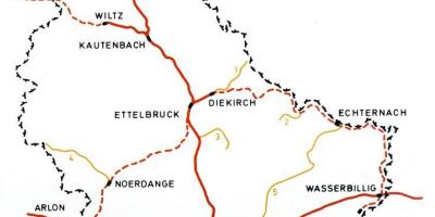 Карта на жп-гарата на Люксембург,