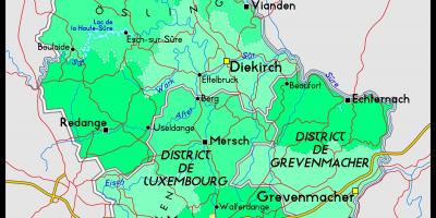 Люксембург местоположението на картата 