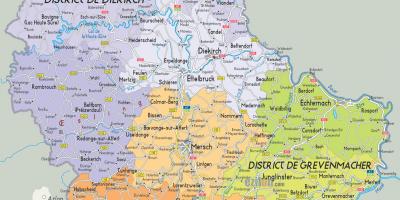 Люксембург карта на страната